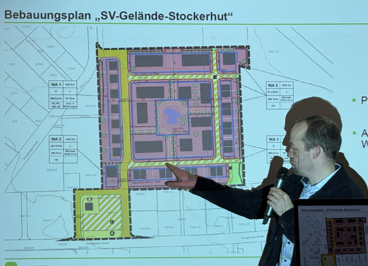 Bebauungsplan des SV-Sportplatzes: Große Bürgerresonanz zum Neubaugebiet in der Stockerhut