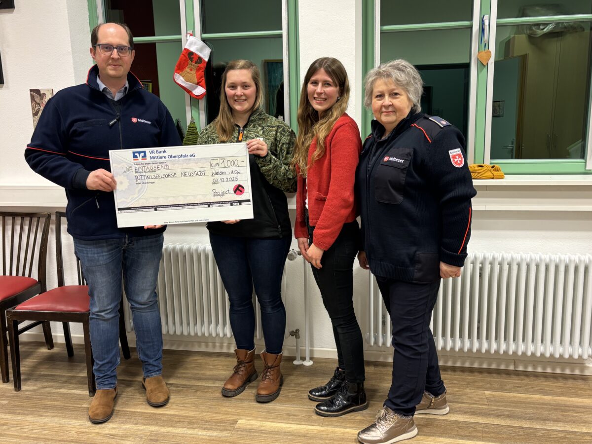 Spende über 1.000 Euro stärkt KIT der Malteser Weiden