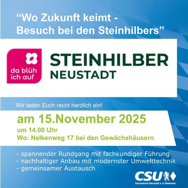 Betriebsbesichtigung der Gärtnerei Steinhilber