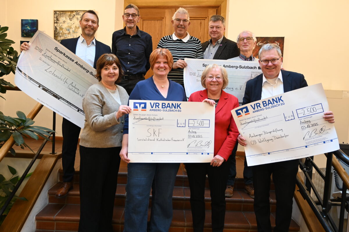 Wifam spendet 10.000 Euro an vier Organisationen in Amberg