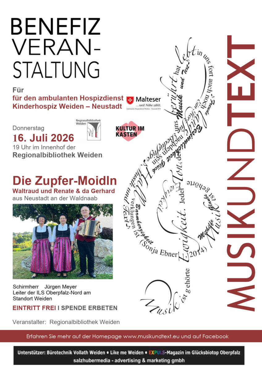 MUT - Benefiz für den ambulanten Hospizdienst / Kinderhospiz Weiden – Neustadt