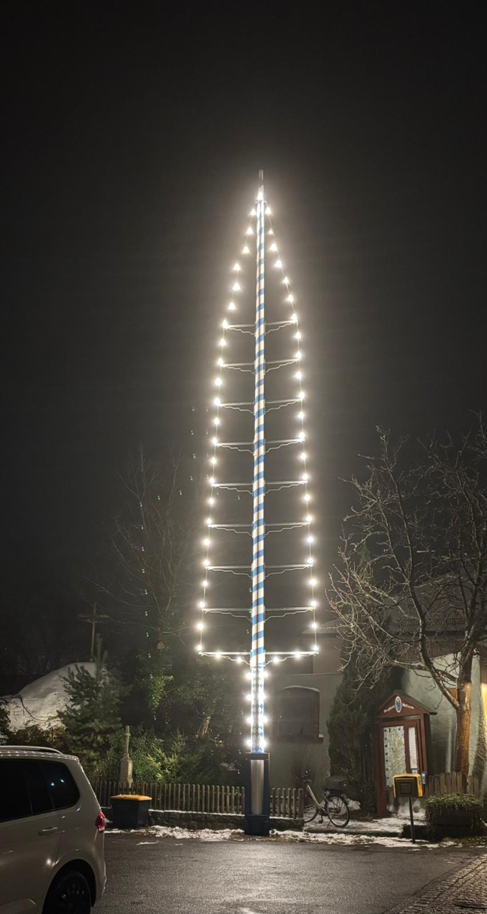 Erstmals leuchtet Zunftbaum als Christbaum in Leuchtenberg