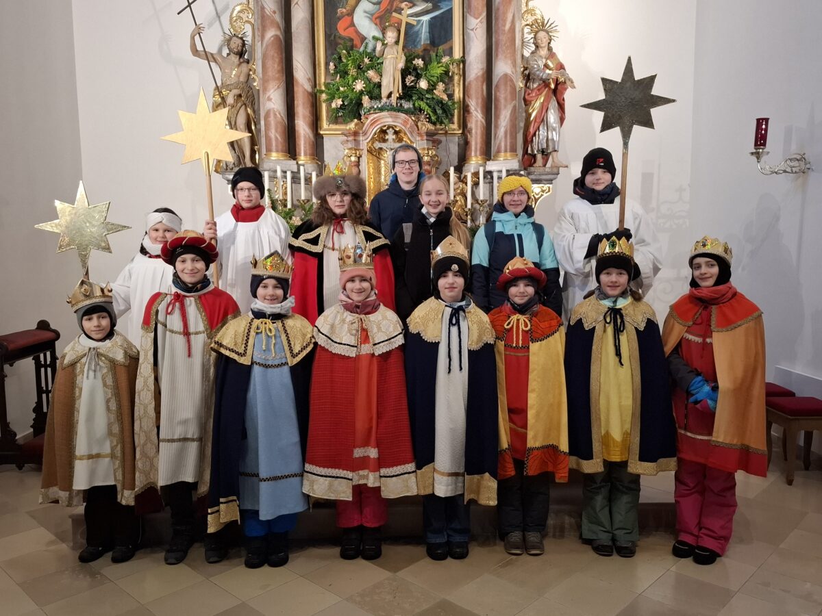 Sternsinger der Pfarrei Wurz sammeln für Kinderrechte