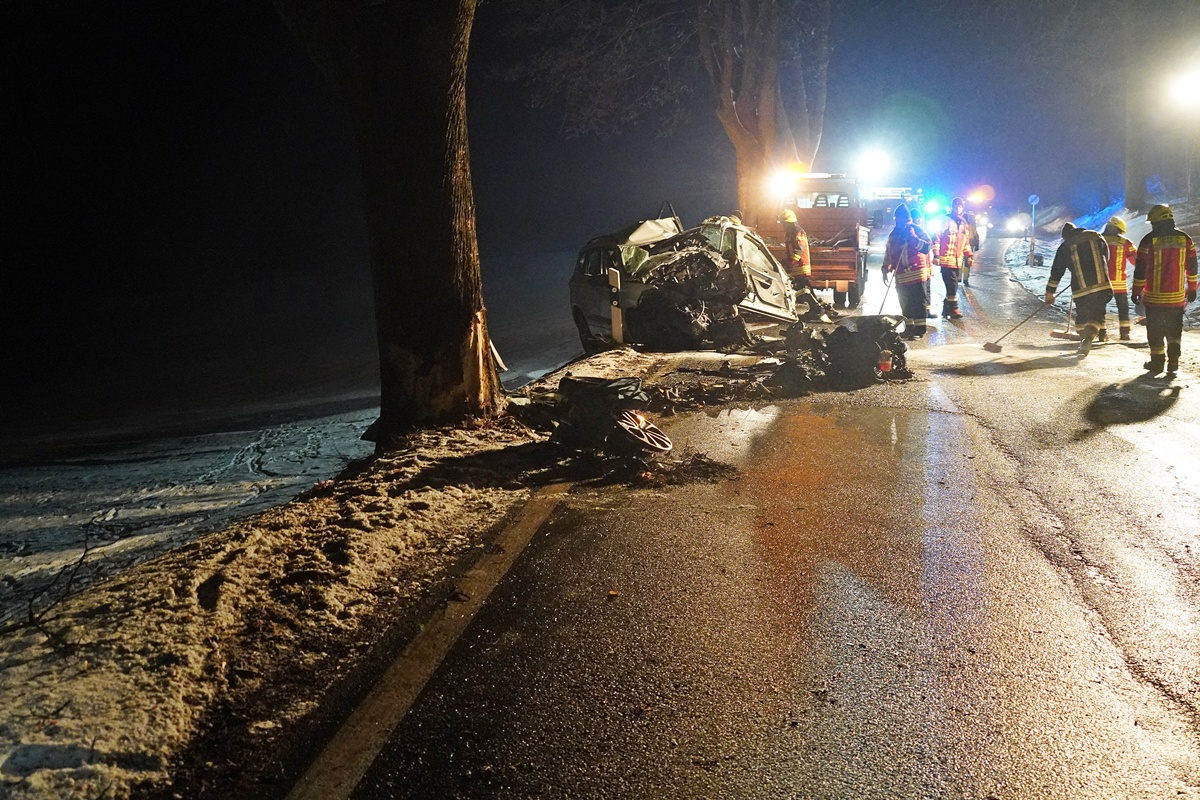 Gegen Baum geprallt und tödlich verletzt