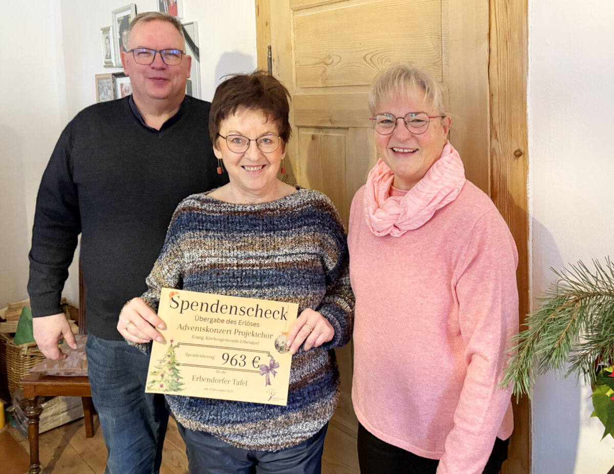 Adventskonzert in Erbendorf sammelt 963 Euro für die Tafel