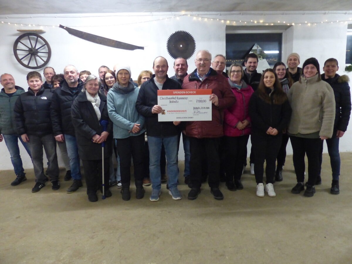 Christbaumhof Kammerer spendet über 7.000 Euro an Kinderkrebshilfe