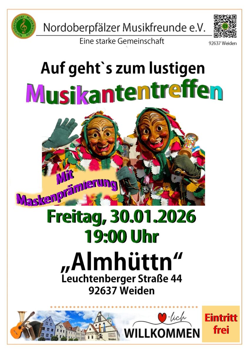 Lustiges Musikantentreffen mit Maskenprämierung