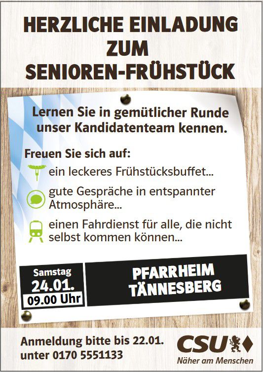Seniorenfrühstück
