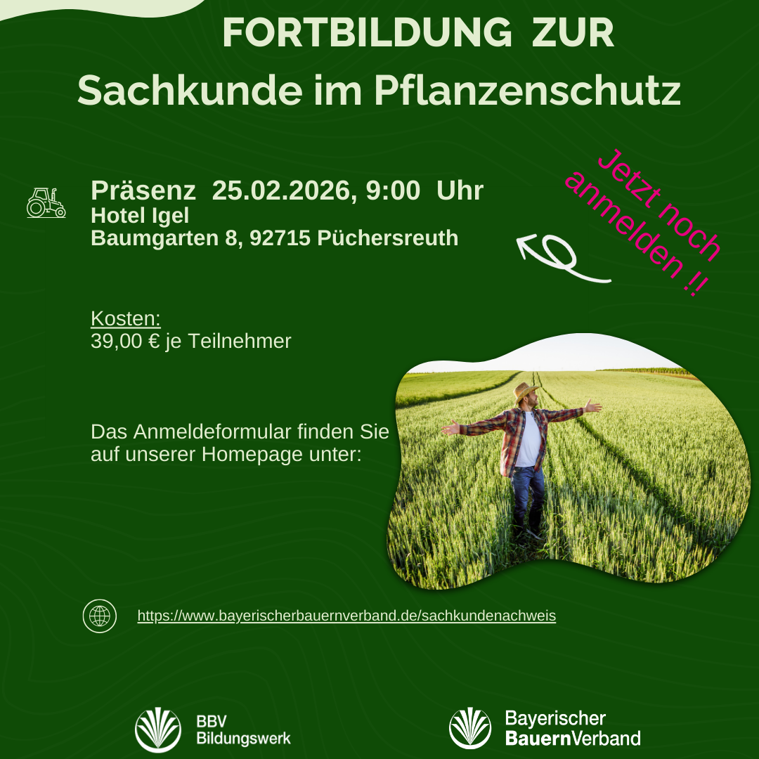 Fortbildung Sachkundenachweis Pflanzenschutz