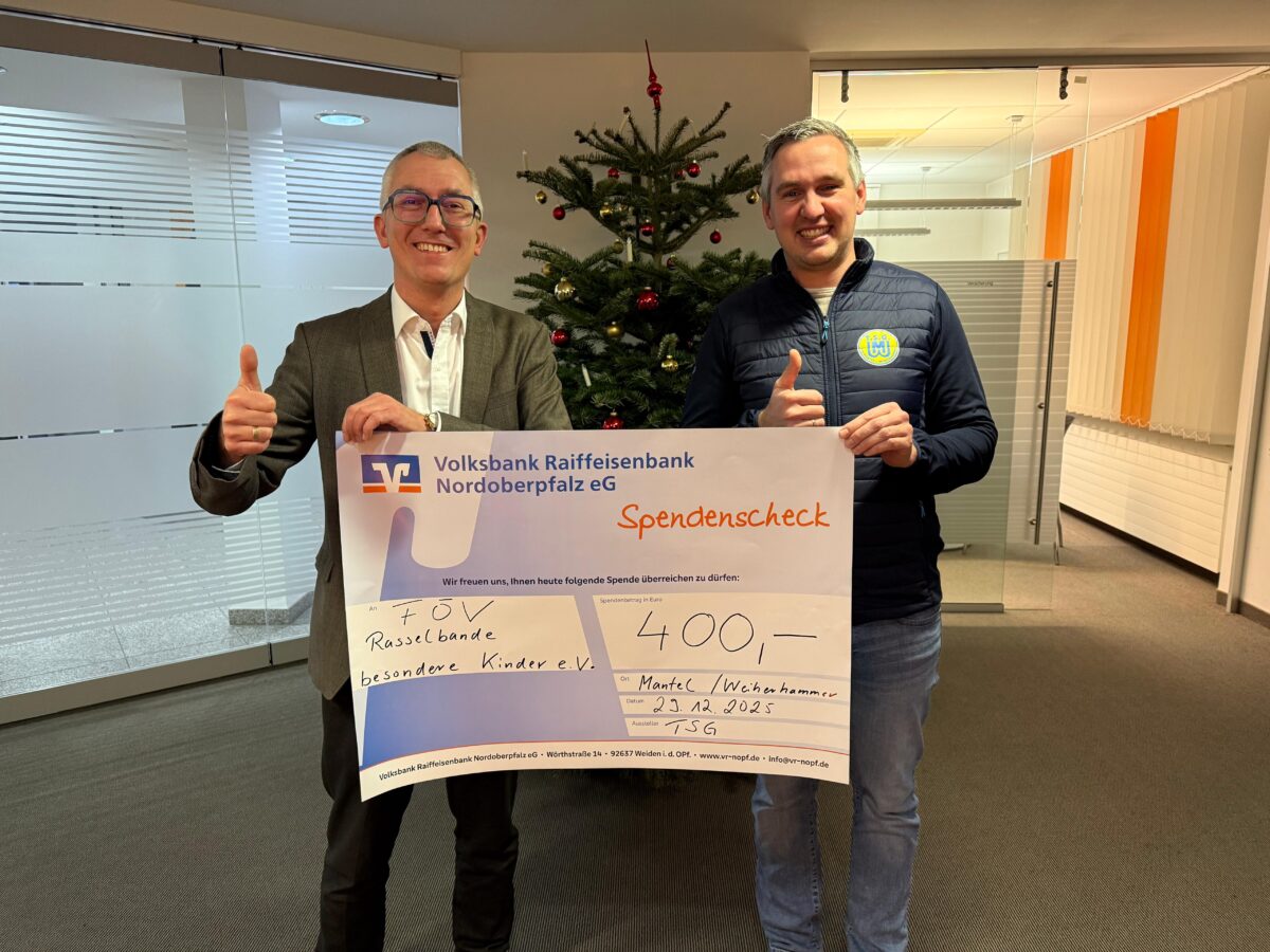TSG Mantel Weiherhammer spendet 400 Euro an Rasselbande