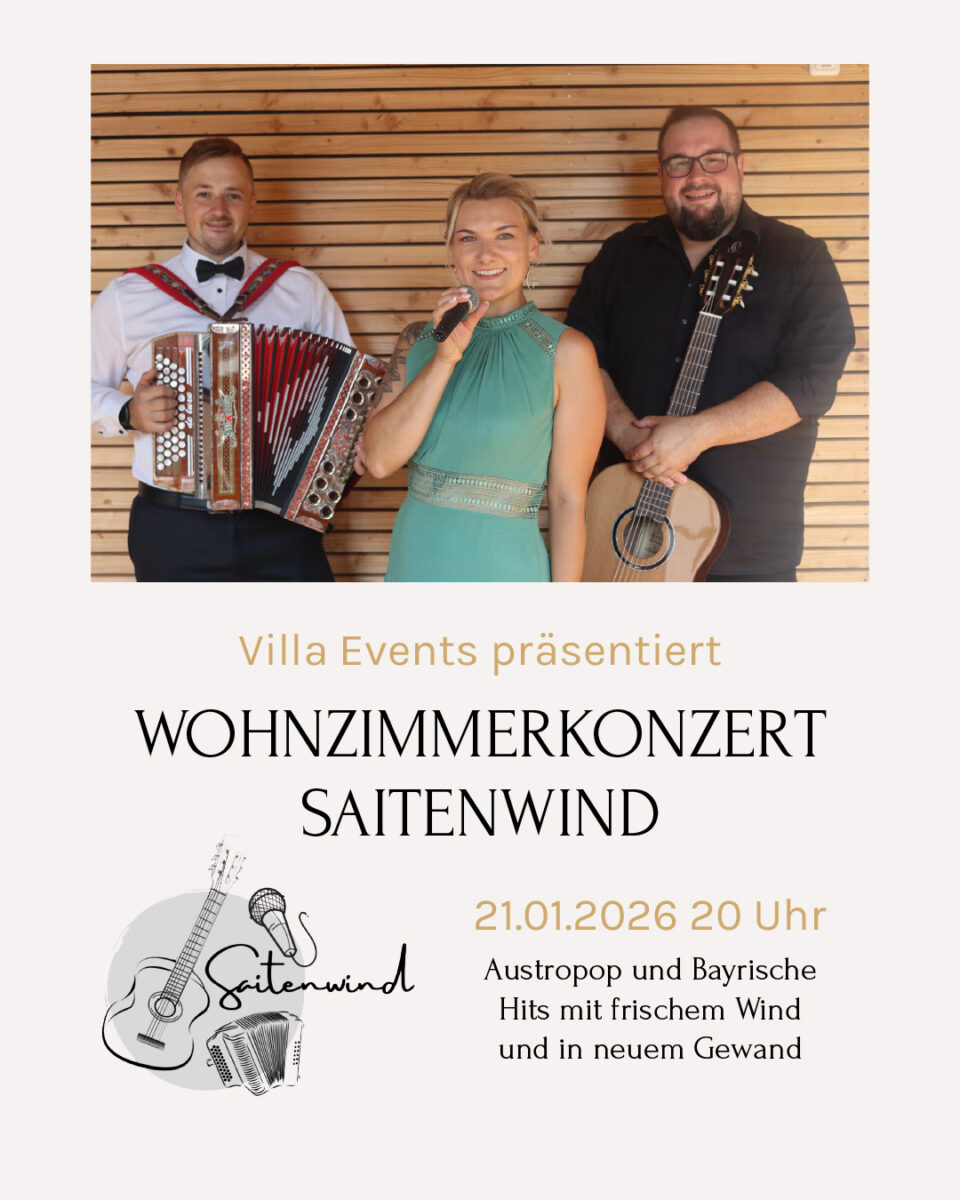 Villa Events Wohnzimmerkonzert - Saitenwind