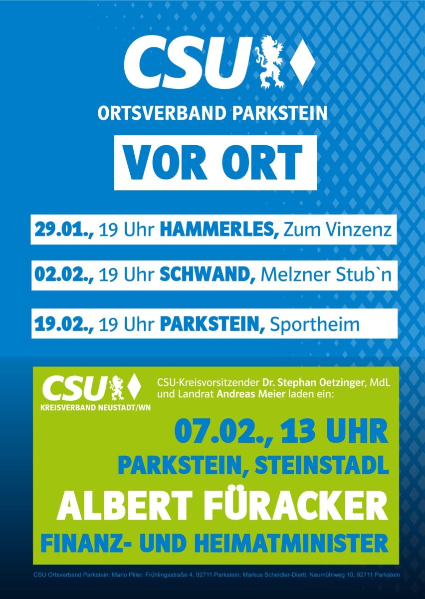 CSU vor Ort - Informationsveranstaltung in Schwand