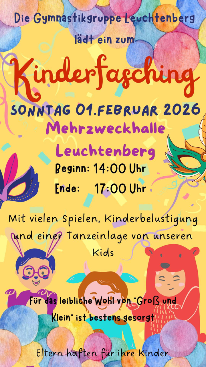 Kinderfasching der Gymnastikgruppe Leuchtenberg