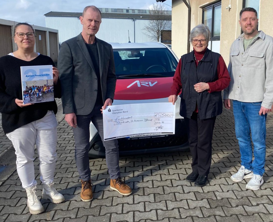 ARV Oberpfalz spendet 500 Euro für Feuerkinder in Tirschenreuth