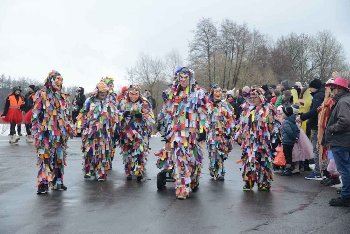 Farbenfroher Faschingszug trotzt Schmuddelwetter in Hammerles