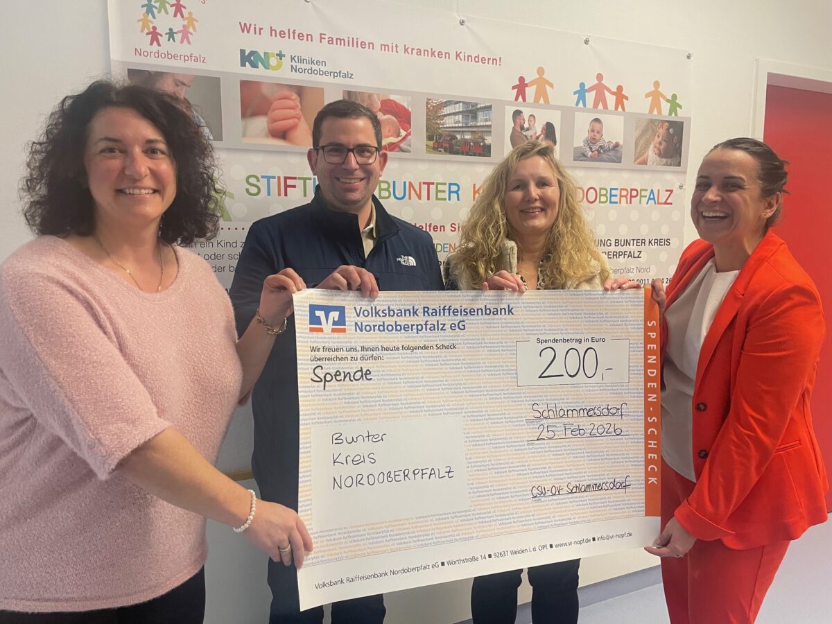 CSU Schlammersdorf spendet 200 Euro an Bunten Kreis in Weiden