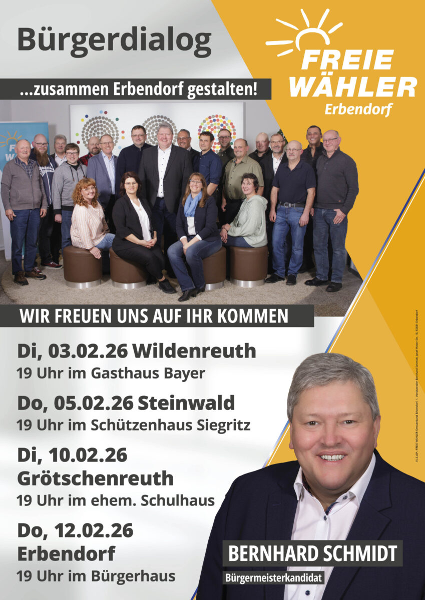 FREIE WÄHLER Erbendorf laden ein zum Bürgerdialog in Grötschenreuth