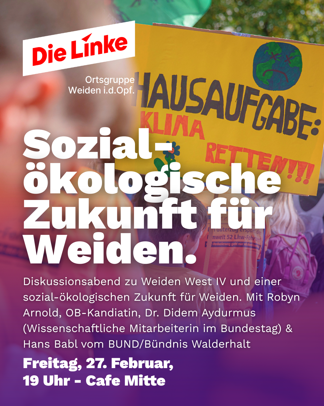 Diskussionsabend zu Weiden West IV und einer sozial-ökologischen Zukunft für Weiden