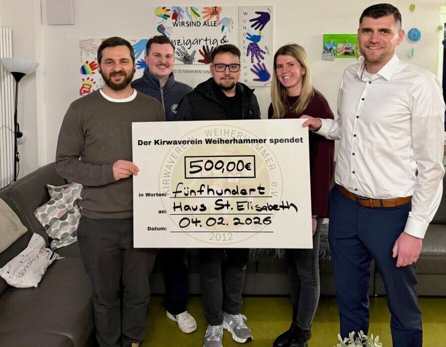 Spende über 500 Euro hilft Haus Elisabeth in Windischeschenbach