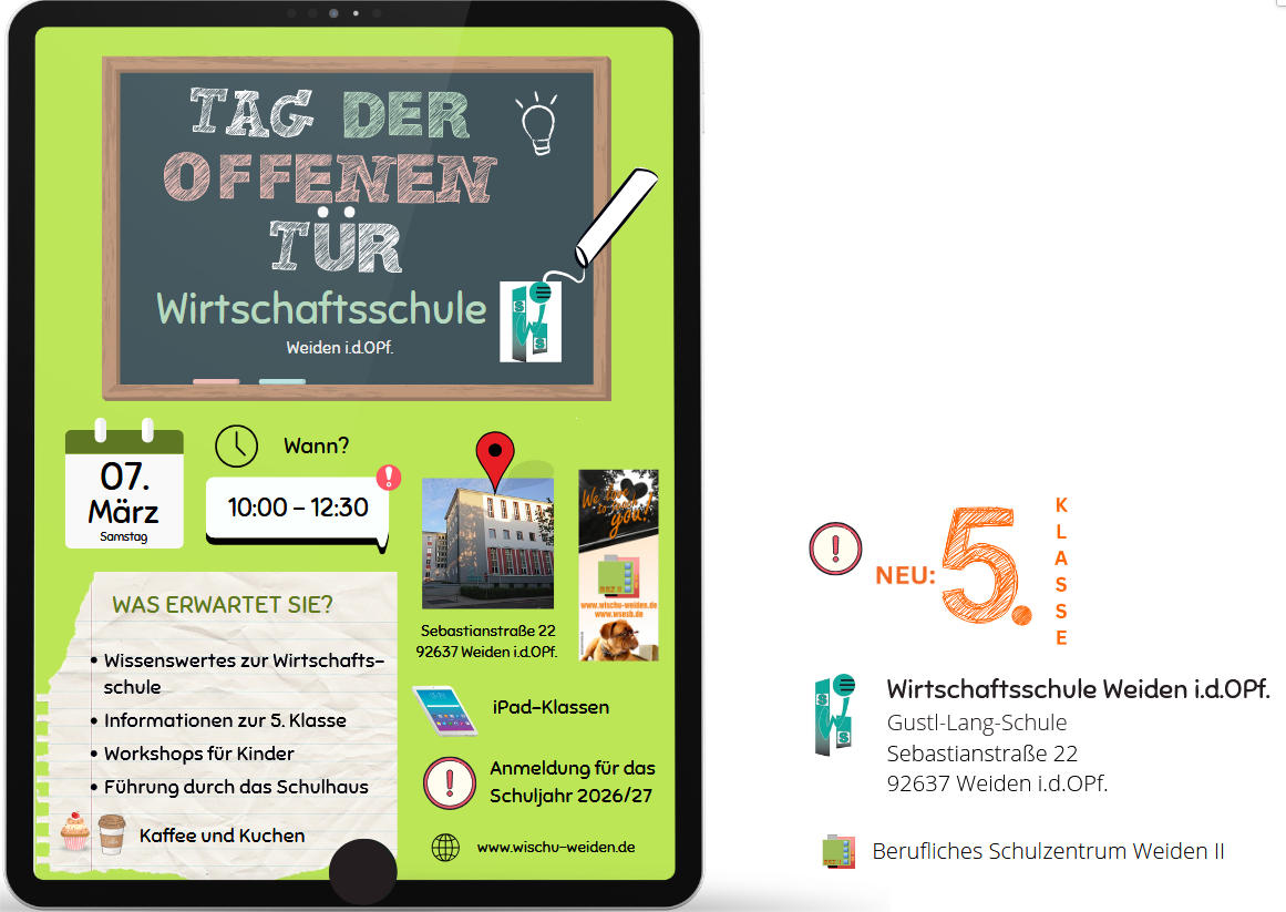 Tag der offenen Tür - Wirtschaftsschule Weiden