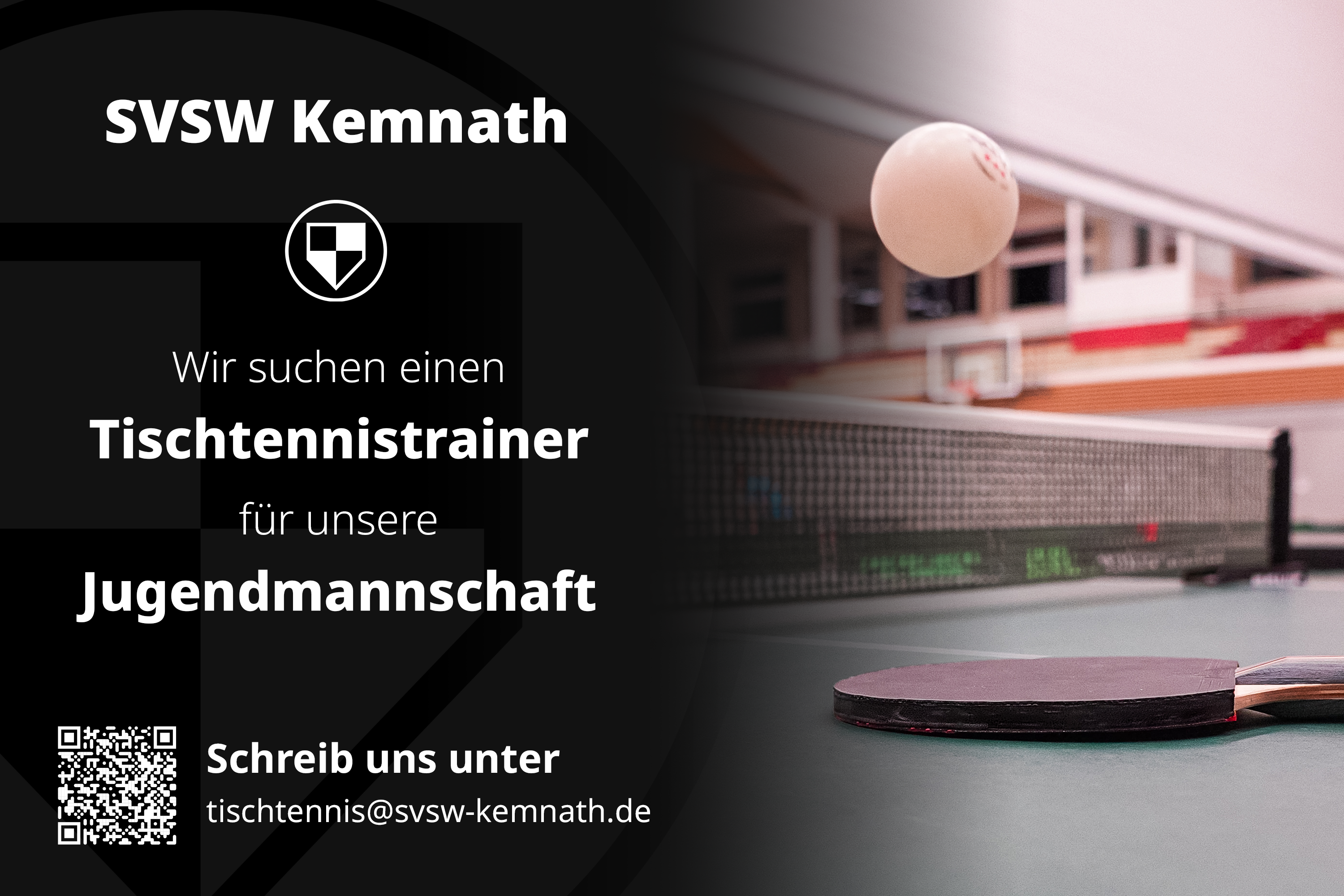 Tischtennistrainer für die Jugendmannschaft in Kemnath gesucht