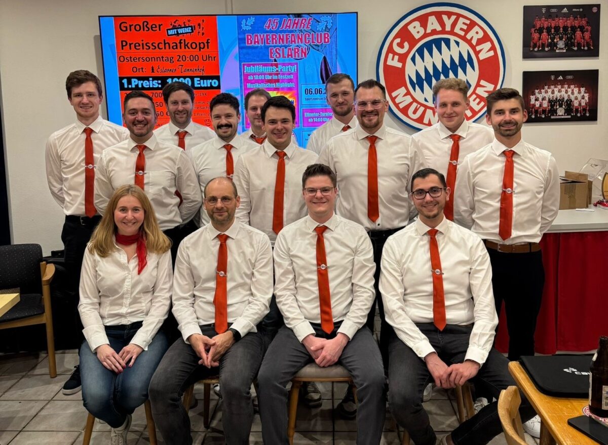 Bayernfanclub Eslarn bestätigt Vorstand und ehrt Mitglieder