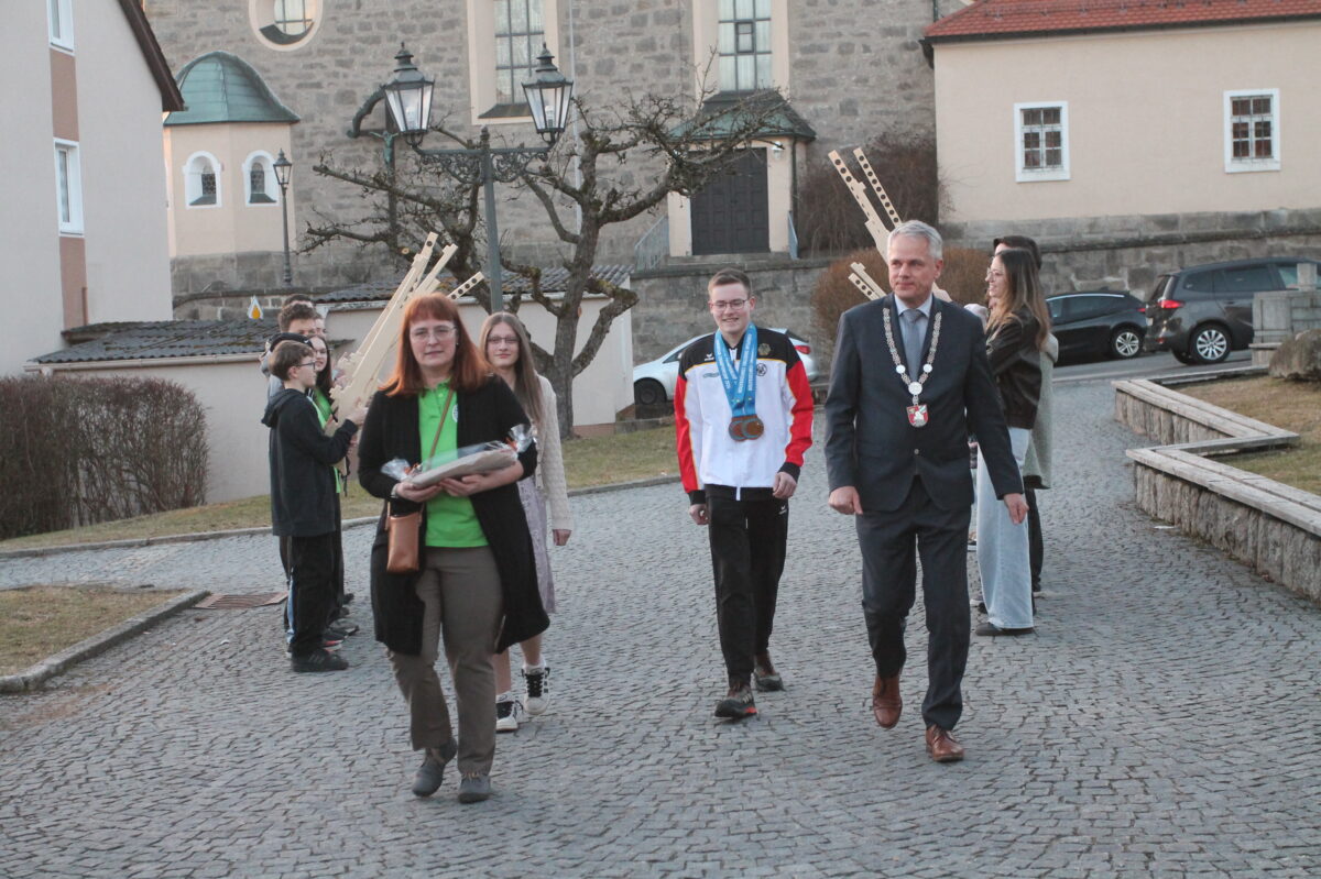 Empfang für Europameister Luca Preisinger in Flossenbürg