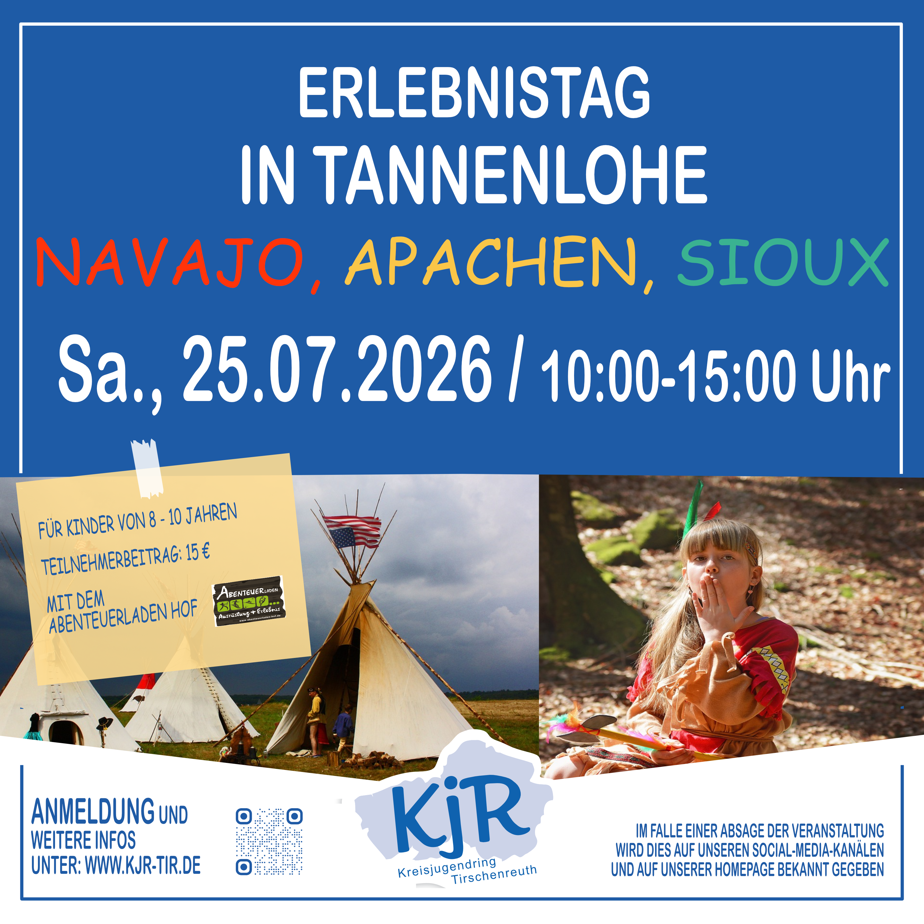 Erlebnistag "Navajo, Apachen, Sioux" mit dem Abenteuerladen Hof