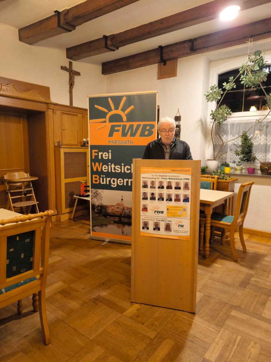 Freier Wählerblock beendet Wahlversammlungen in Pressath