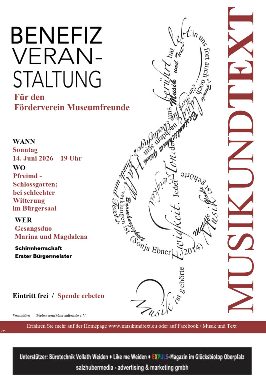 MUT - Benefiz für den Förderverein Museumfreunde Pfreimd
