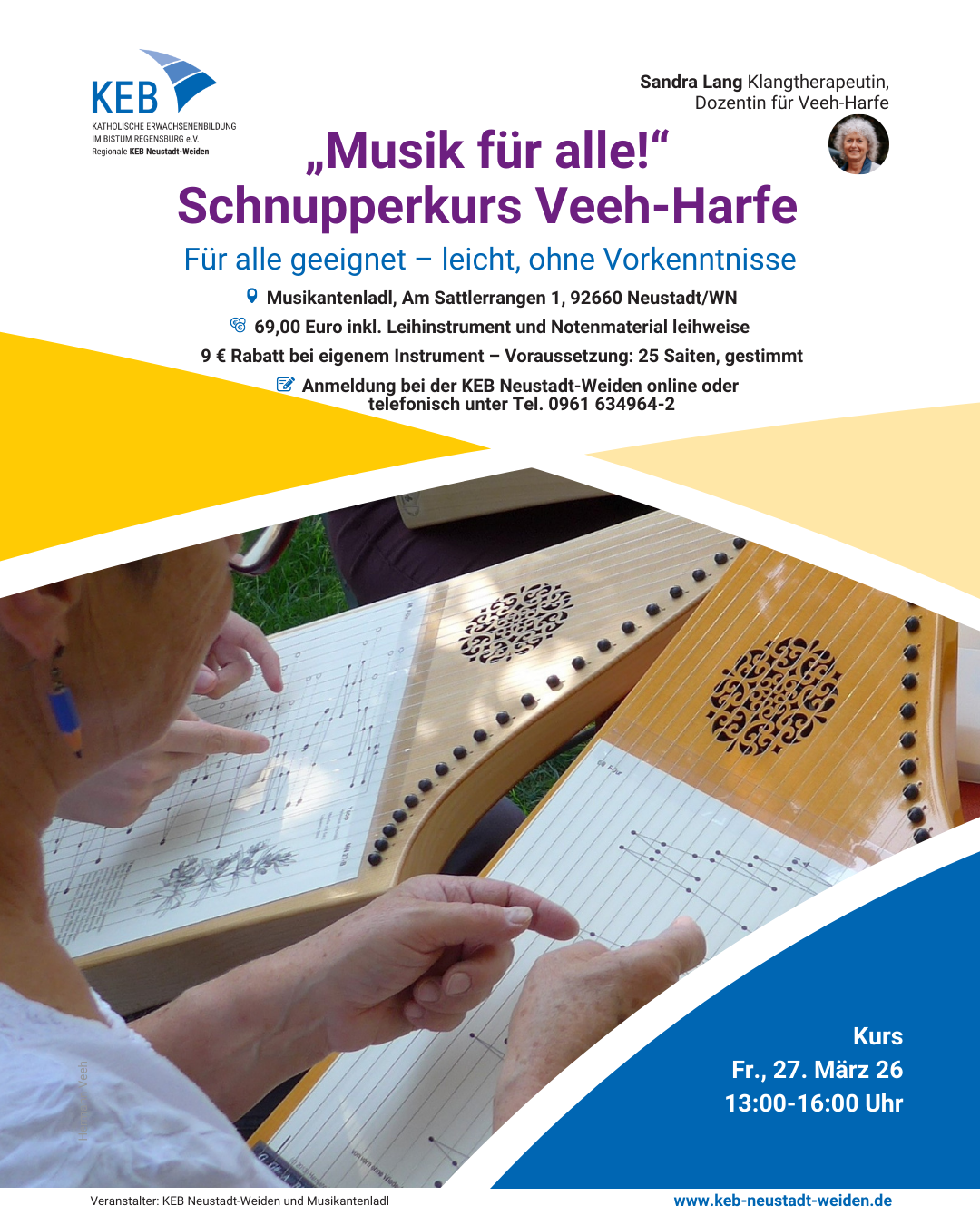 „Musik für alle!“ – Schnupperkurs Veeh-Harfe