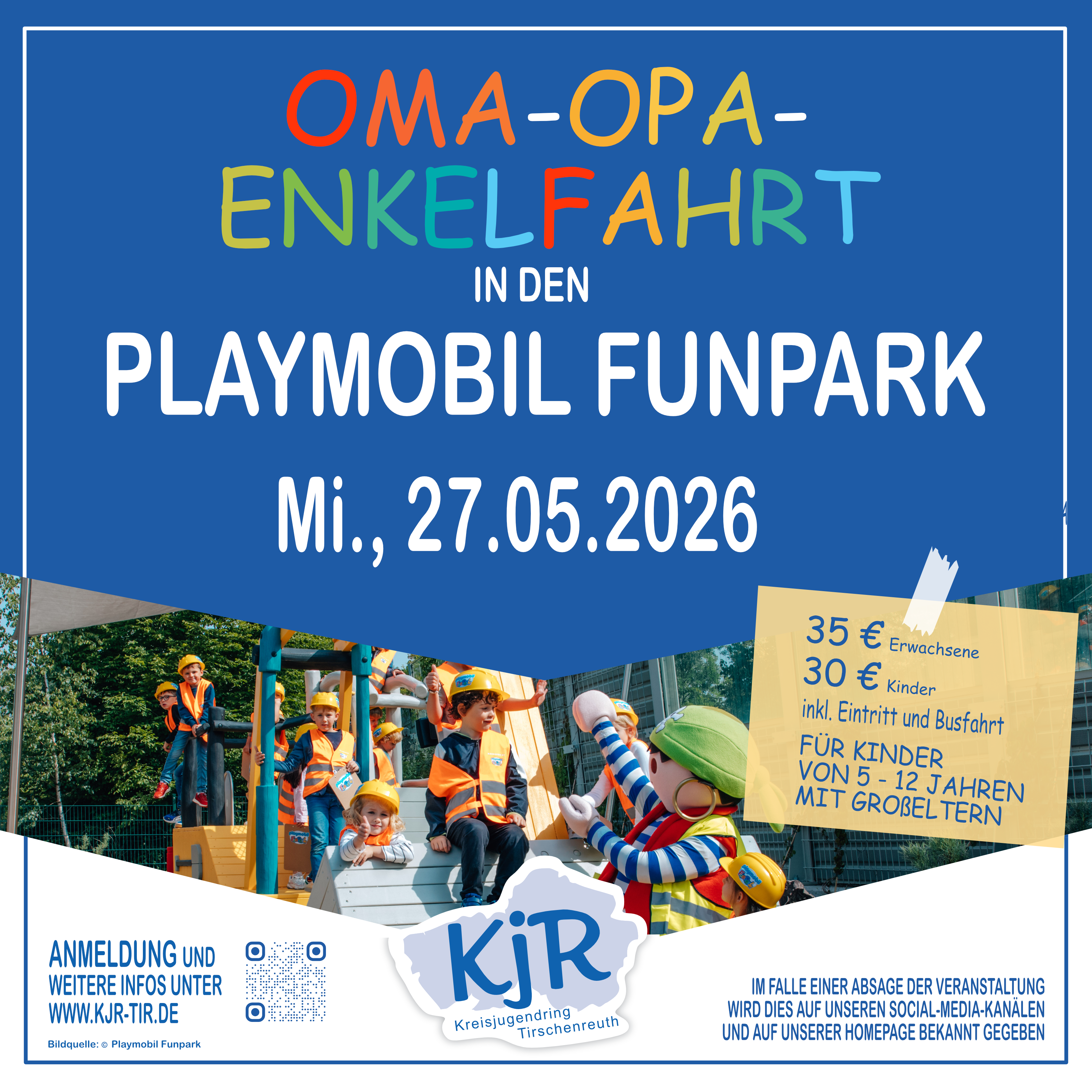 Oma-, Opa-, Enkelfahrt in den Playmobil Funpark