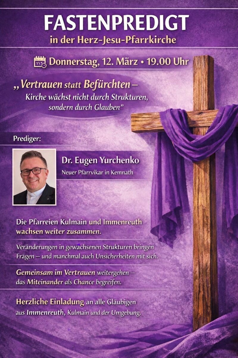 Pfarrvikar Yurchenko ermutigt zum vertieften Glauben in Immenreuth