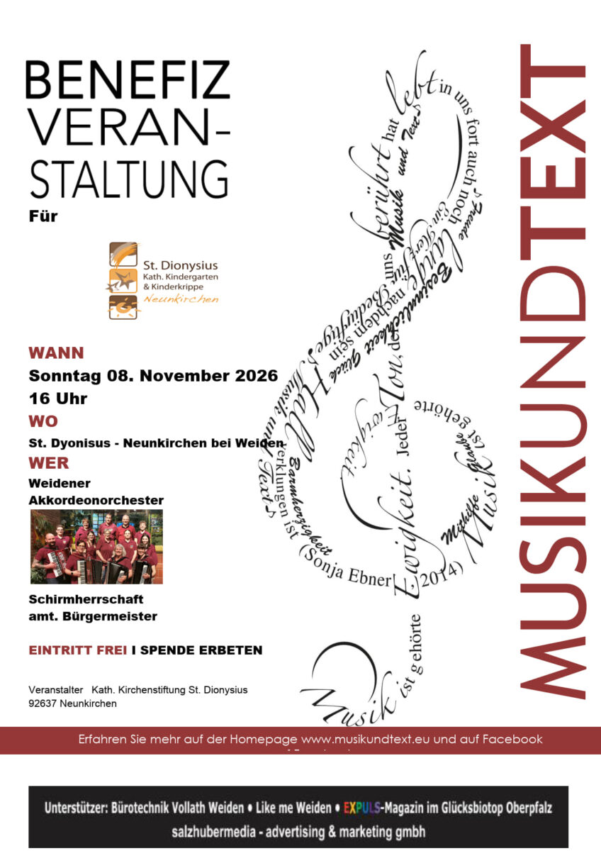 MUT - Benefiz in Neunkirchen bei Weiden für den katholischen Kindergarten & Krippe