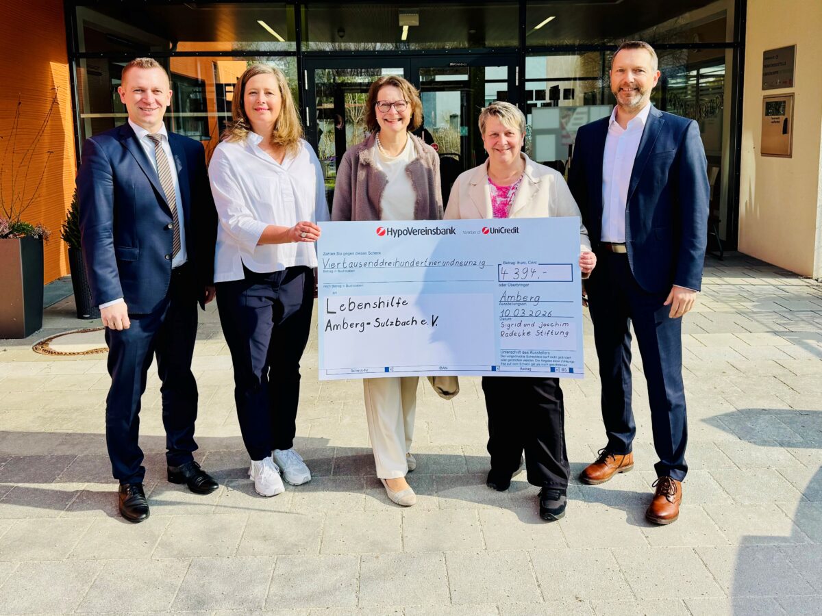 Radecke Stiftung stärkt Frühförderstelle in Amberg mit Therapiebereich