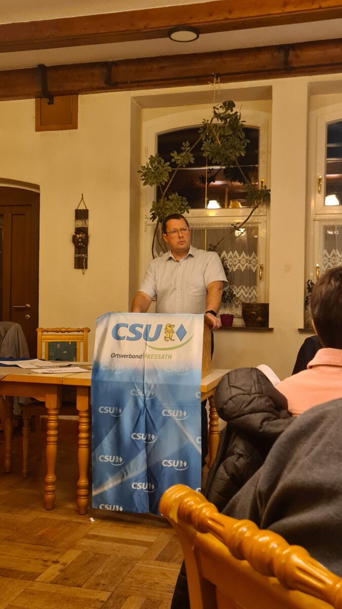 CSU Pressath: Bürgermeisterkandidat Andreas Reindl stellt Programm vor