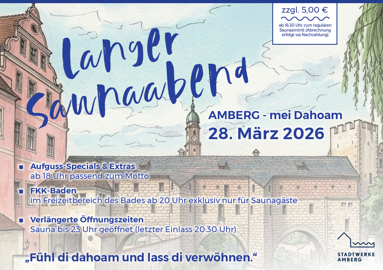 langer Saunaabend im Kufü - Motto: AMBERG - mei Dahoam