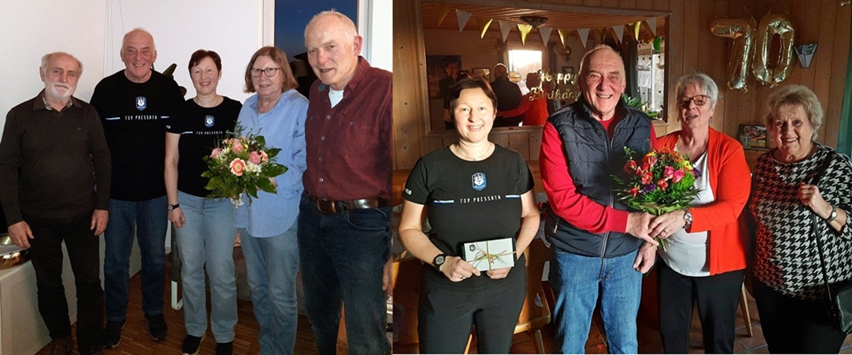 TSV Pressath gratuliert zwei engagierten Mitgliedern zum 70. Geburtstag