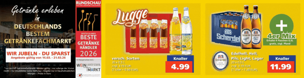 GVP Getränkemarkt Weiden - Angebot der Woche