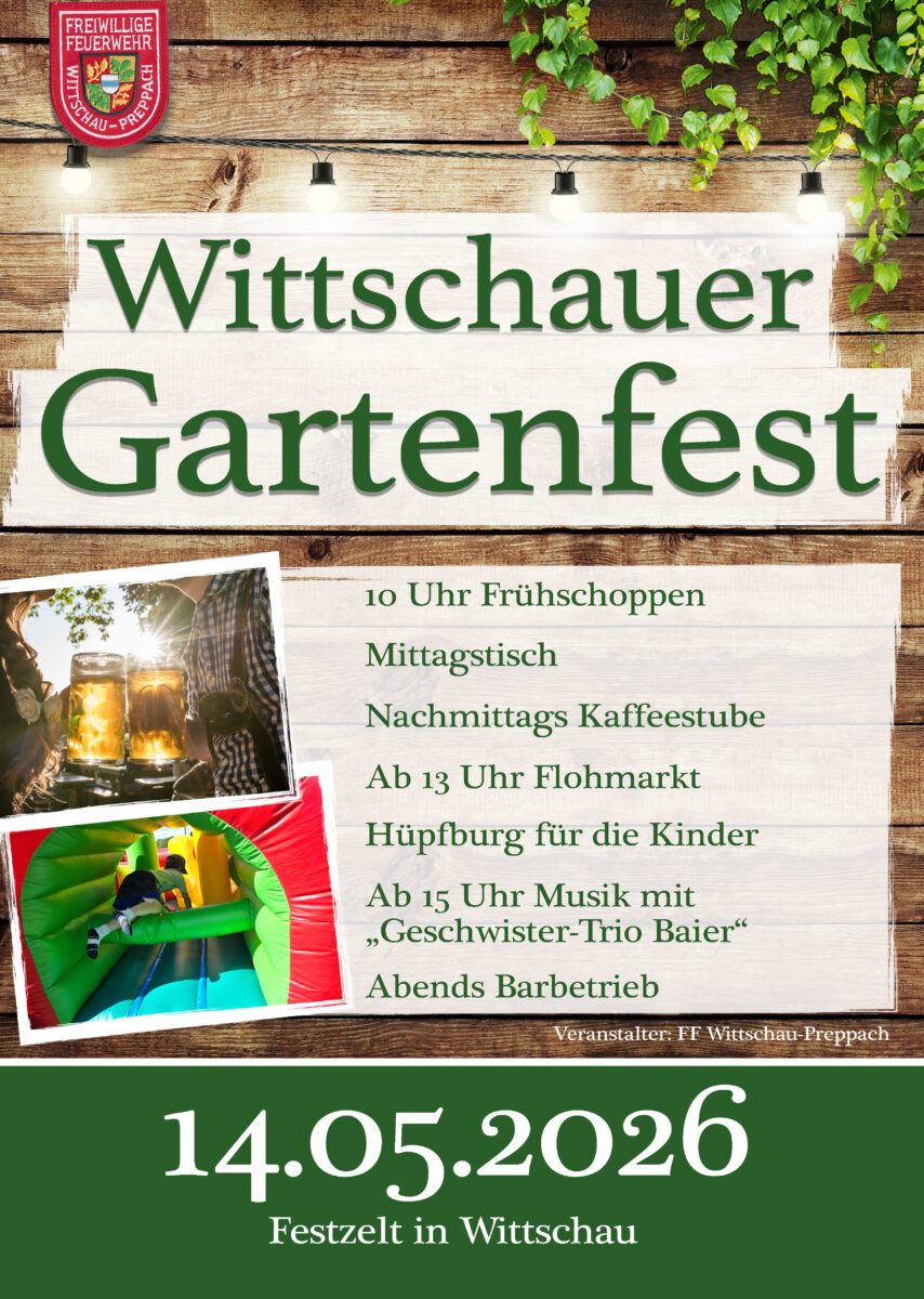 Preisschafkopf – Gartenfest – Flohmarkt der Feuerwehr Wittschau-Preppach