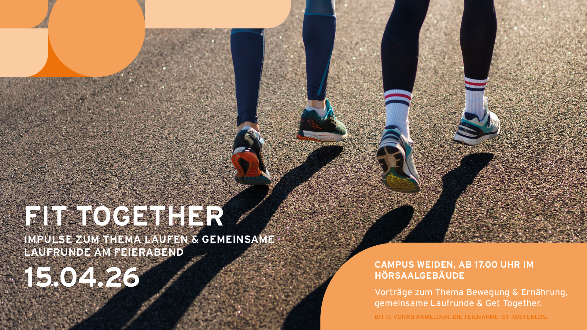 FIT TOGETHER – Impulse zum Thema Laufen &amp; lockere Laufrunde am Feierabend