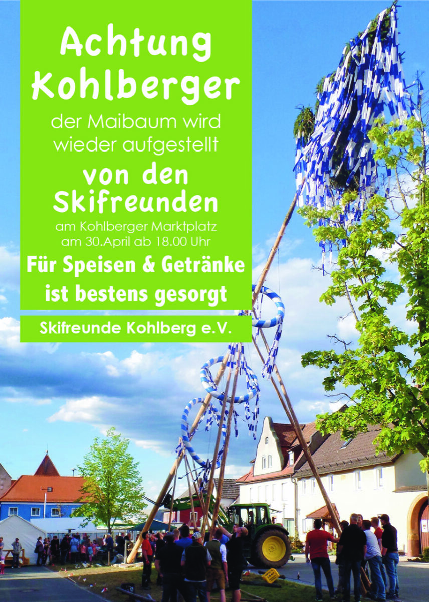 Maibaum aufstellen in Kohlberg