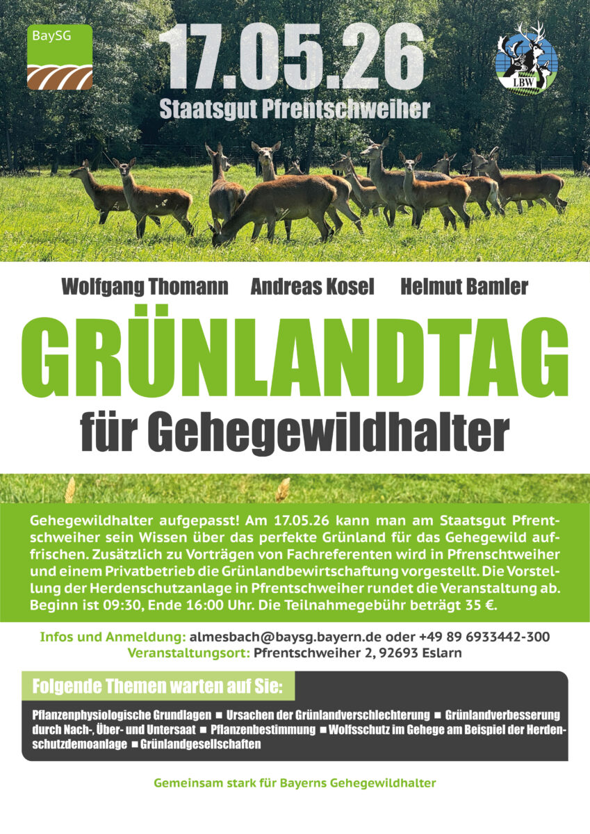 Grünlandtag informiert Gehegewildhalter in Eslarn