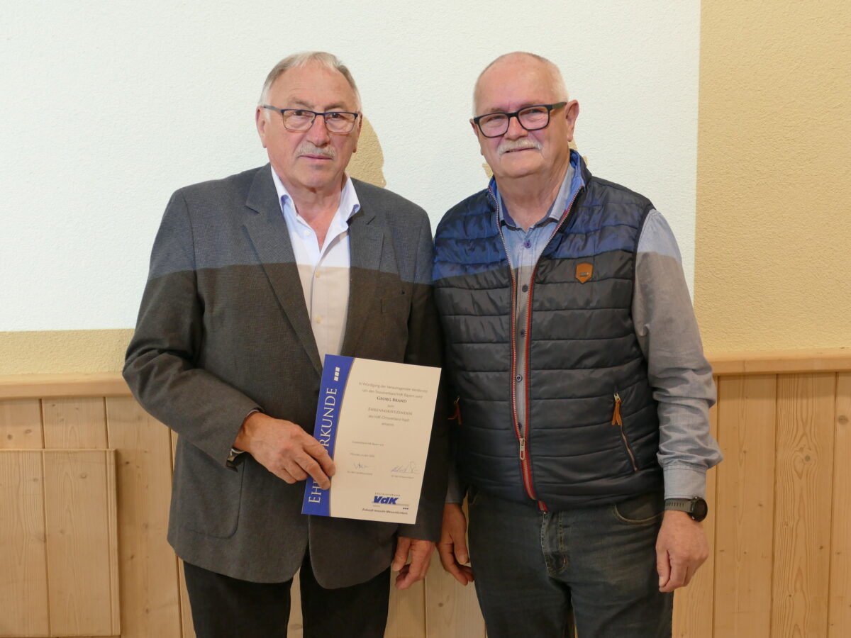 Konrad Federsel neuer VdK-Vorsitzender in Kastl - Verdiente Mitglieder geehrt