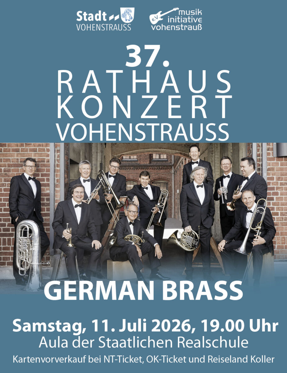 Letzte 50 Karten fürs Rathauskonzert mit German Brass in Vohenstrauß