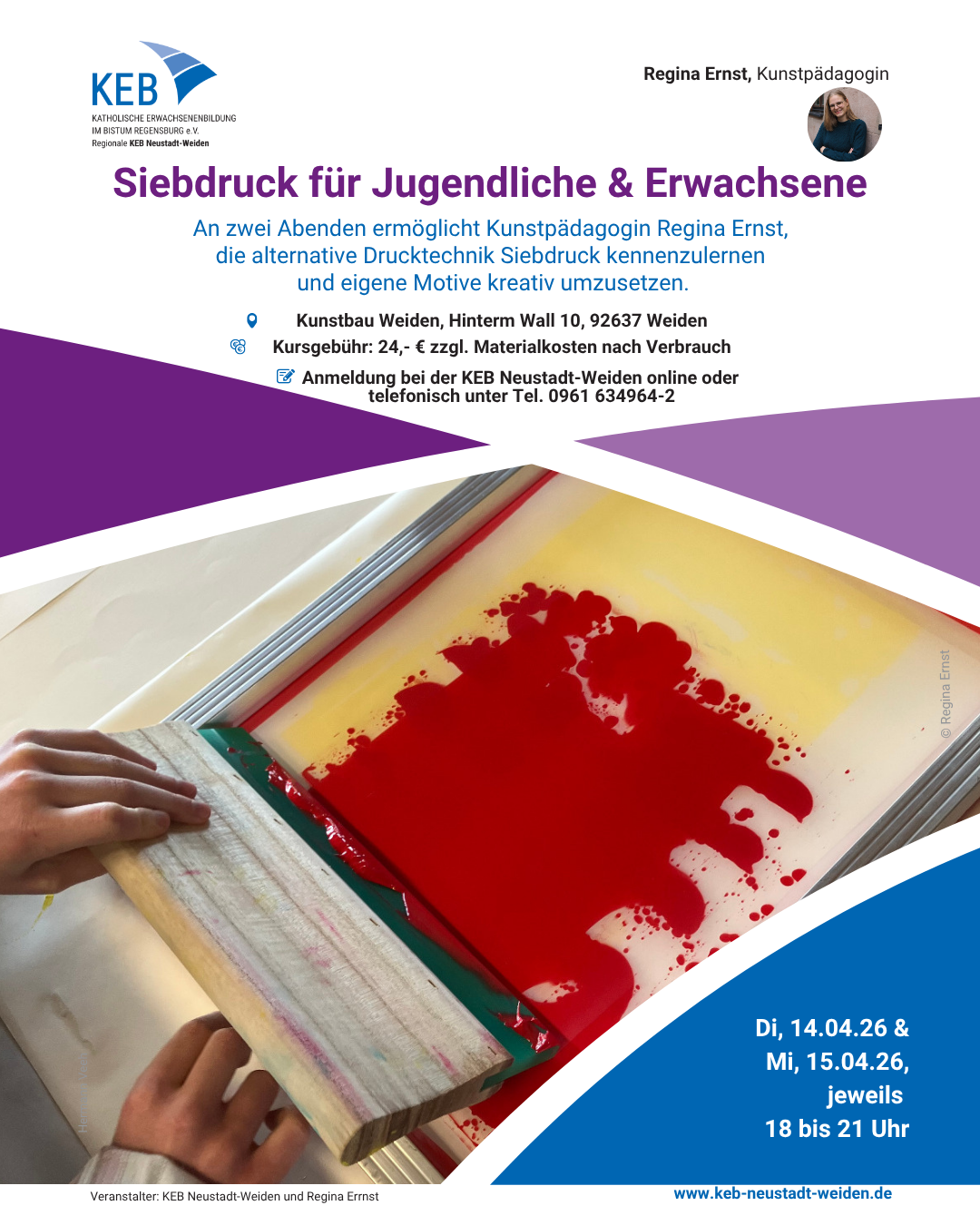 Alternative Drucktechniken - Siebdruck für Jugendliche und Erwachsene