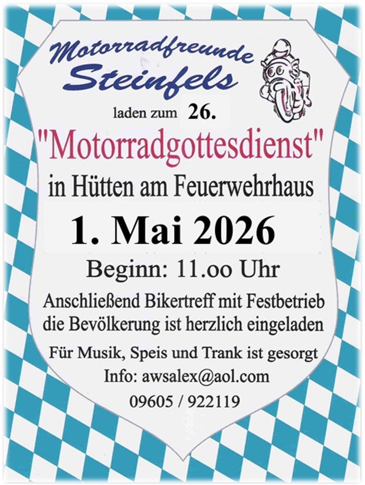 Motorradgottesdienst in Hütten: Tradition trifft Gemeinschaft am 1. Mai