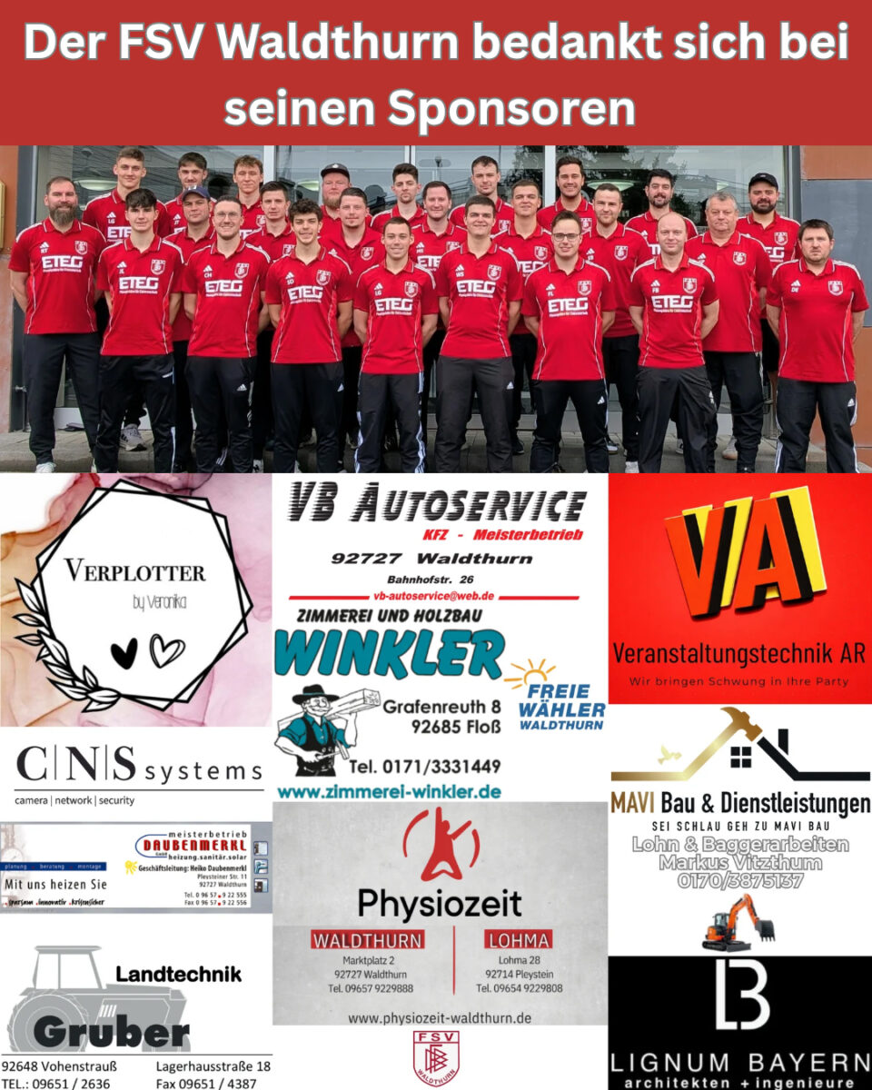Dank an FSV - Heimspielsponsoren