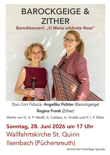 Barockkonzert mit dem Duo "Con Fiducia" in Tirschenreuth