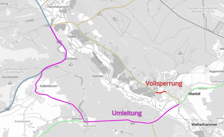 Baustart für Ortsumgehung in Mantel mit Vollsperrung nach den Pfingstferien
